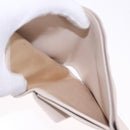 Salvatore Ferragamo Gancini Bifold Wallet Leather Ivory Silver Auth BA14437M-9