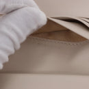 Salvatore Ferragamo Gancini Bifold Wallet Leather Ivory Silver Auth BA14437M-11
