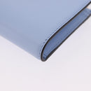 Salvatore Ferragamo Gancini Chain Shoulder Wallet Leather Blue Auth BA14439M-11