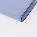 Salvatore Ferragamo Gancini Chain Shoulder Wallet Leather Blue Auth BA14439M-13
