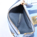 Salvatore Ferragamo Gancini Chain Shoulder Wallet Leather Blue Auth BA14439M-21
