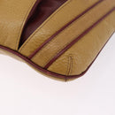 CARTIER Must Line Shoulder Bag Leather Beige Gold Auth BA14440-14