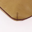 CARTIER Must Line Shoulder Bag Leather Beige Gold Auth BA14440-15