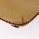 CARTIER Must Line Shoulder Bag Leather Beige Gold Auth BA14440-16