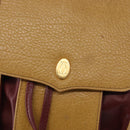 CARTIER Must Line Shoulder Bag Leather Beige Gold Auth BA14440-17