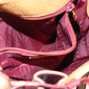 CARTIER Must Line Shoulder Bag Leather Beige Gold Auth BA14440-21