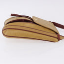 CARTIER Must Line Shoulder Bag Leather Beige Gold Auth BA14440-3