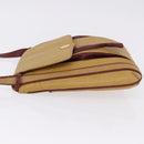 CARTIER Must Line Shoulder Bag Leather Beige Gold Auth BA14440-4