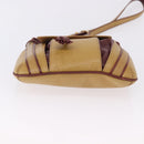 CARTIER Must Line Shoulder Bag Leather Beige Gold Auth BA14440-5