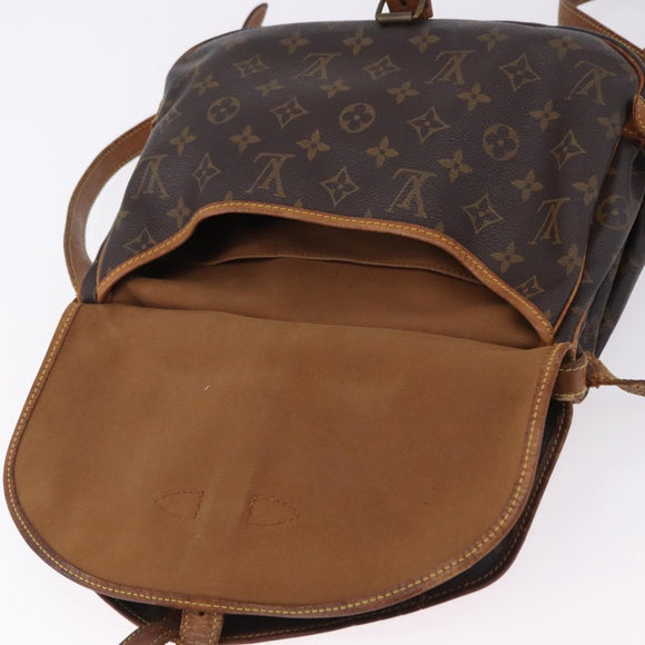 LOUIS VUITTON Monogram Saumur 30 Shoulder Bag M42256 LV Auth BA14441