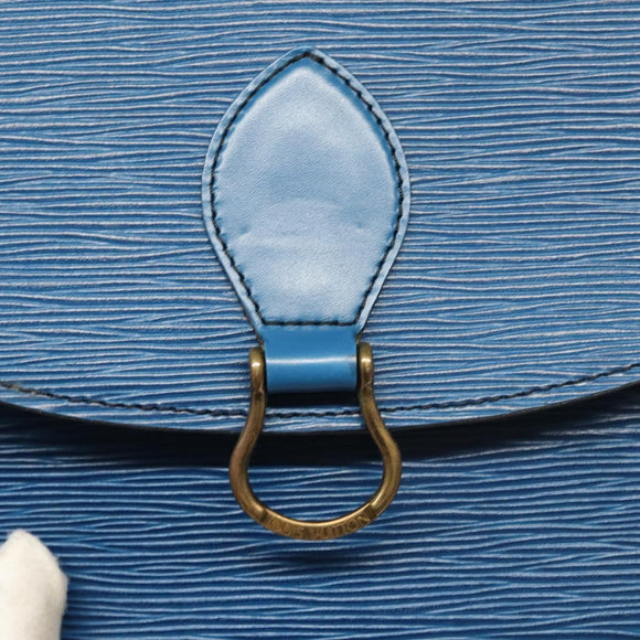 LOUIS VUITTON Epi Saint Cloud GM Shoulder Bag Toledo Blue M52195 LV Auth BA1445