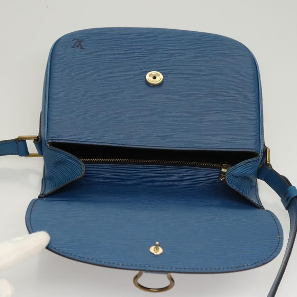 LOUIS VUITTON Epi Saint Cloud GM Shoulder Bag Toledo Blue M52195 LV Auth BA1445