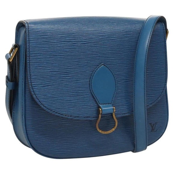 LOUIS VUITTON Epi Saint Cloud GM Shoulder Bag Toledo Blue M52195 LV Auth BA1445