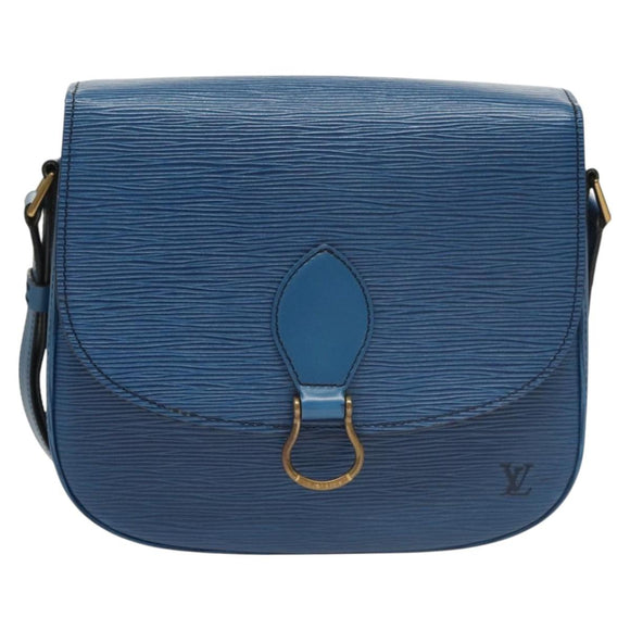 LOUIS VUITTON Epi Saint Cloud GM Shoulder Bag Toledo Blue M52195 LV Auth BA1445