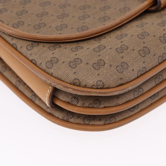 GUCCI Micro GG Supreme Shoulder Bag PVC Beige Gold 001 406 1780 Auth BA14455