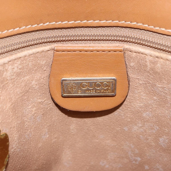 GUCCI Micro GG Supreme Shoulder Bag PVC Beige Gold 001 406 1780 Auth BA14455