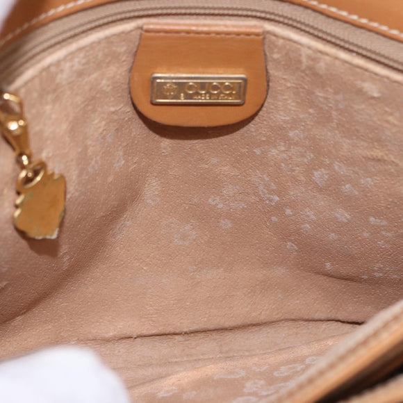 GUCCI Micro GG Supreme Shoulder Bag PVC Beige Gold 001 406 1780 Auth BA14455