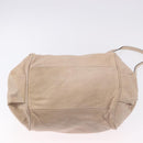 Chloe Etel Hand Bag Leather 2way Beige Gold Auth BA14456-11
