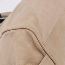 Chloe Etel Hand Bag Leather 2way Beige Gold Auth BA14456-12