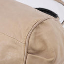 Chloe Etel Hand Bag Leather 2way Beige Gold Auth BA14456-15