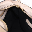 Chloe Etel Hand Bag Leather 2way Beige Gold Auth BA14456-20