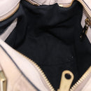 Chloe Etel Hand Bag Leather 2way Beige Gold Auth BA14456-21