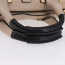 Chloe Etel Hand Bag Leather 2way Beige Gold Auth BA14456-7