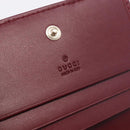 GUCCI GG Supreme Bifold Wallet PVC Beige Gold 818767 Auth BA14457M-17