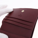 GUCCI GG Supreme Bifold Wallet PVC Beige Gold 818767 Auth BA14457M-18