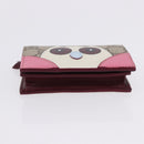 GUCCI GG Supreme Bifold Wallet PVC Beige Gold 818767 Auth BA14457M-6
