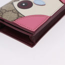 GUCCI GG Supreme Bifold Wallet PVC Beige Gold 818767 Auth BA14457M-7