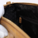 GUCCI Hand Bag Suede Beige Gold 000 0851 3754 Auth BA14458-21