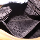 GUCCI Hand Bag Suede Beige Gold 000 0851 3754 Auth BA14458-22