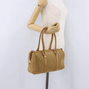 GUCCI Hand Bag Suede Beige Gold 000 0851 3754 Auth BA14458-25