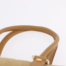 GUCCI Hand Bag Suede Beige Gold 000 0851 3754 Auth BA14458-9