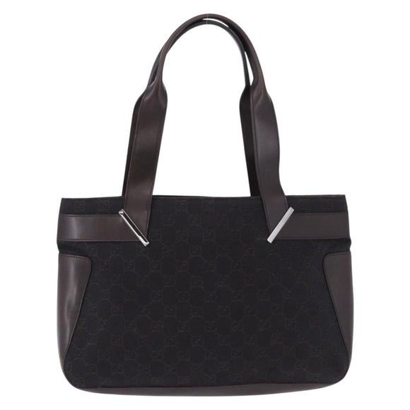 GUCCI GG Canvas Tote Bag Black 73983 Auth BA14459A
