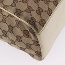 GUCCI GG Canvas Shoulder Bag Beige Gold 154982 Auth BA14464-10