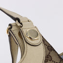 GUCCI GG Canvas Shoulder Bag Beige Gold 154982 Auth BA14464-17