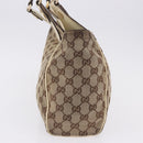 GUCCI GG Canvas Shoulder Bag Beige Gold 154982 Auth BA14464-5