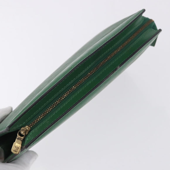 LOUIS VUITTON Epi Trousse Crete Pouch Green M48404 LV Auth BA14465