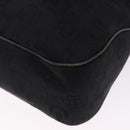 GUCCI Jackie Hand Bag Canvas Black Gold 145818 Auth BA14468A-16