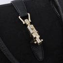 GUCCI Jackie Hand Bag Canvas Black Gold 145818 Auth BA14468A-17