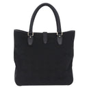 GUCCI Jackie Hand Bag Canvas Black Gold 145818 Auth BA14468A-2