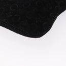 CELINE C Macadam Canvas Hand Bag Suede Black Silver Auth BA14469A-14