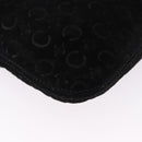 CELINE C Macadam Canvas Hand Bag Suede Black Silver Auth BA14469A-15