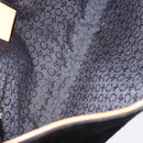 CELINE C Macadam Canvas Hand Bag Suede Black Silver Auth BA14469A-11