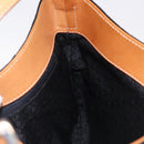 CELINE C Macadam Canvas Hand Bag Suede Black Silver Auth BA14469A-18