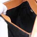 CELINE C Macadam Canvas Hand Bag Suede Black Silver Auth BA14469A-19