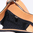 CELINE C Macadam Canvas Hand Bag Suede Black Silver Auth BA14469A-20