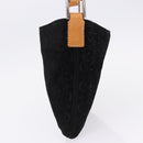 CELINE C Macadam Canvas Hand Bag Suede Black Silver Auth BA14469A-3